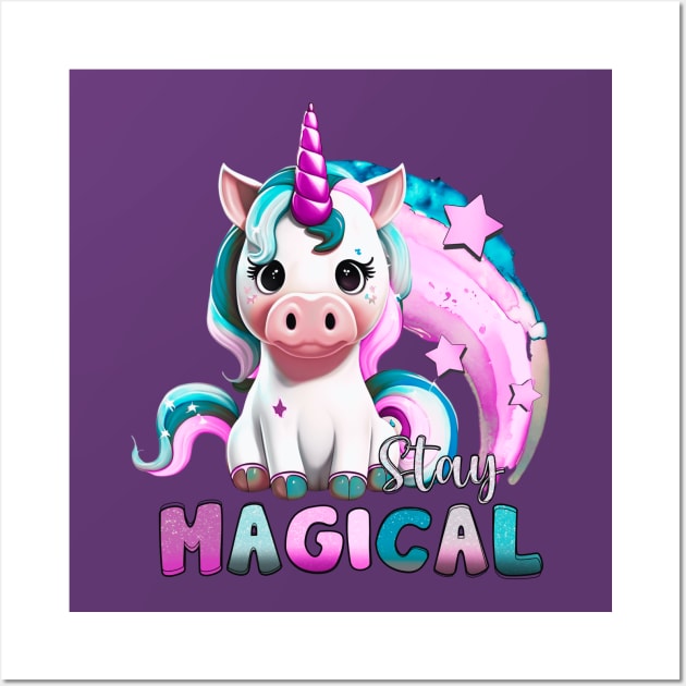 Unicorn - Stay Magical Wall Art by KayBee Gift Shop